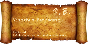 Vitzthum Bernadett névjegykártya